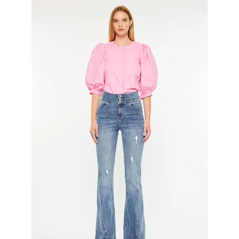 High-Rise Flare Women Jeans in Blue